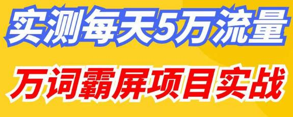 百度万词霸屏实操项目引流课，30天霸屏10万关键词网赚项目-副业赚钱-互联网创业-资源整合四水哥网创网赚